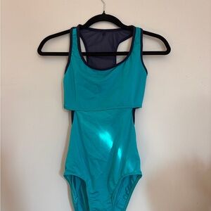 Mariia Dancewear Teal Cutout Leo
